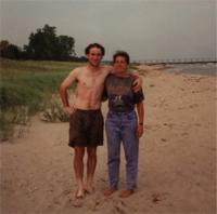 Mom and I Lake Michigan 1996